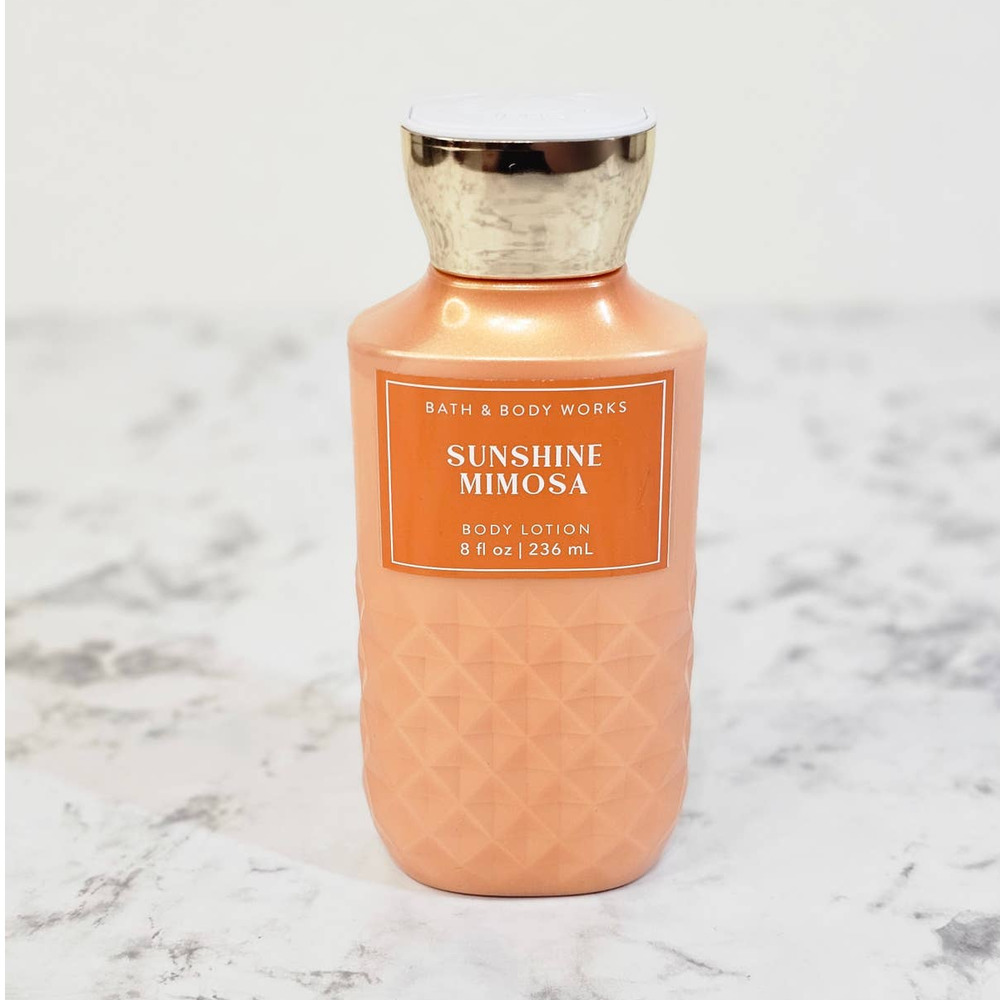 Bath & Body Works RETIRED Sunshine Mimosa Body Lotion 8 oz Orange Shimmer Bottle